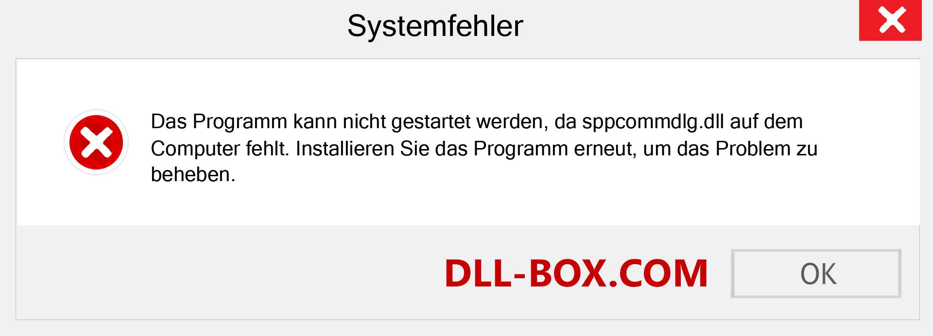 sppcommdlg.dll-Datei fehlt?. Download für Windows 7, 8, 10 - Fix sppcommdlg dll Missing Error unter Windows, Fotos, Bildern