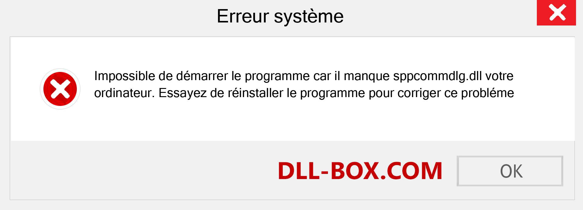 Le fichier sppcommdlg.dll est manquant ?. Télécharger pour Windows 7, 8, 10 - Correction de l'erreur manquante sppcommdlg dll sur Windows, photos, images