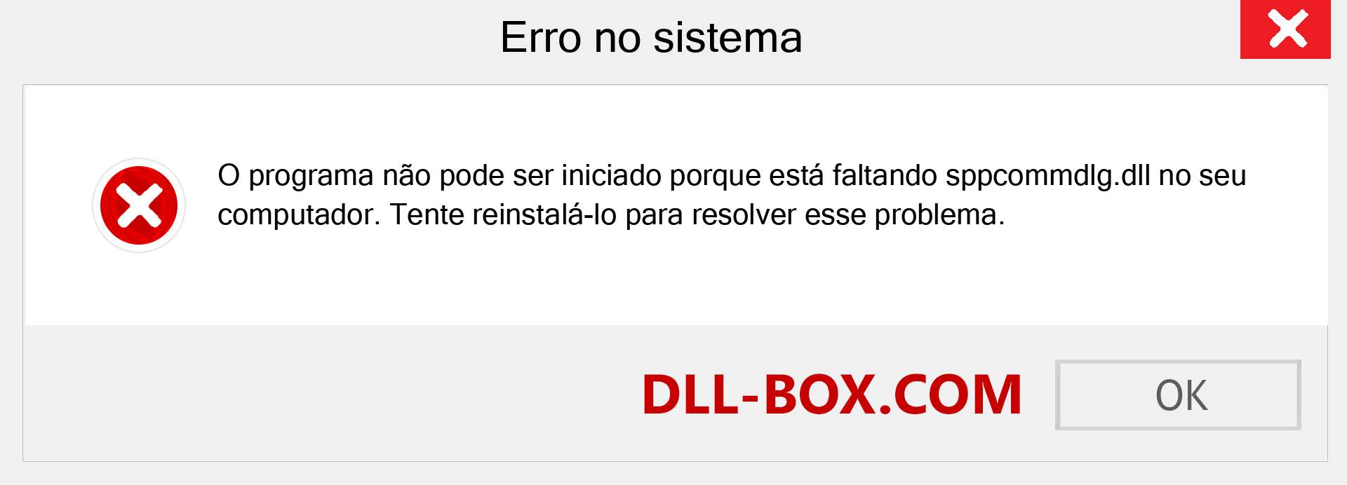 Arquivo sppcommdlg.dll ausente ?. Download para Windows 7, 8, 10 - Correção de erro ausente sppcommdlg dll no Windows, fotos, imagens